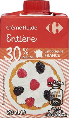 Crème entière fluide