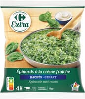Épinards à la crème fraîche Hachés
