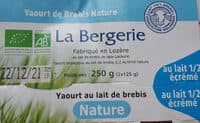 Yaourt nature au lait de brébis