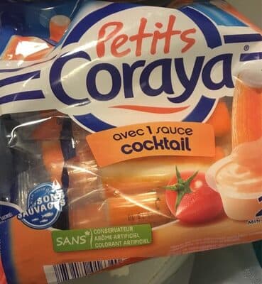 Petits coraya avec 1 sauce cocktail