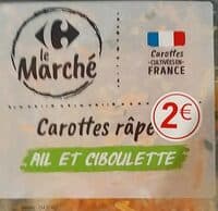 Carottes râpées ail et ciboulette