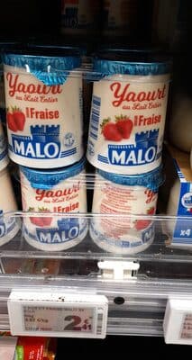 Malo yaourt saveur fraise