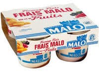 Fromage frais sur un lit de fruits abricot mangue -cassis groseille 4 x 100 g