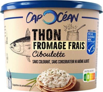 Tartinable thon MSC fromage frais & ciboulette - 140g - Frais