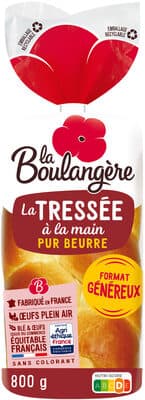 Brioche tressée pur beurre 800g