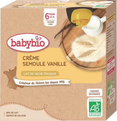 Crème semoule vanille