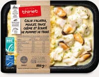 Colin d'Alaska et moule, sauce crème, écrasé de pommes de terre