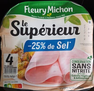 Le Supérieur -25% de Sel - Conservation sans Nitrite