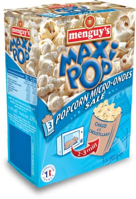Popcorn micro-ondes salé 3x90 g