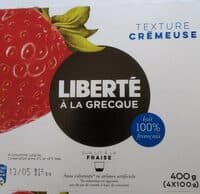 Liberté à la grecque sur lit à la fraise