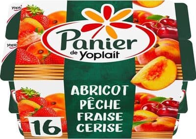 Yaourts Abricot Pêche Fraise Cerise