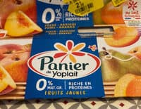 Panier de Yoplait 0% Fruits jaunes