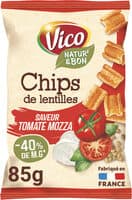 Chips de lentilles saveur tomate mozza