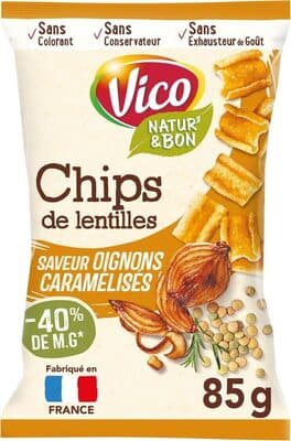 Chips de lentilles saveur oignons caramelisés