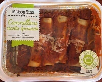 Cannelloni ricotta epinards
