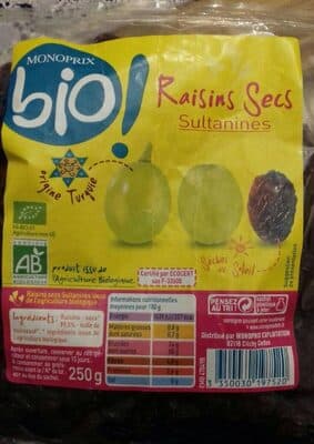 Raisins secs Sultanines