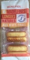 Madeleines longues natures