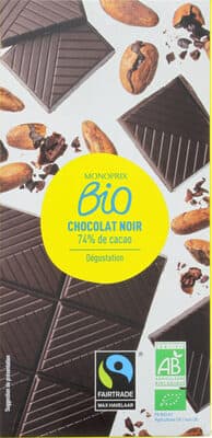 Chocolat noir 74% Bio