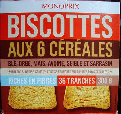 Biscottes aux 6 céréales