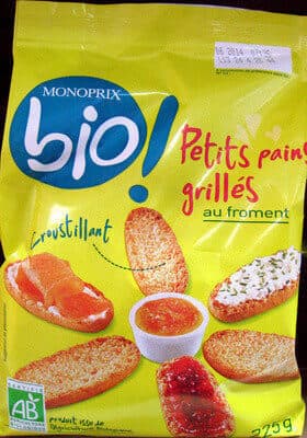 Petits pains grillés au froment Bio Monoprix