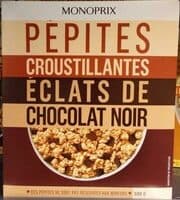 Pépites croustillantes éclats de chocolat noir