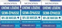 Crème légère semi-épaisse UHT