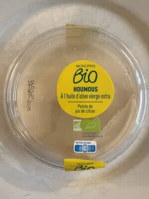 Houmous a l'huile d'olive vierge extra