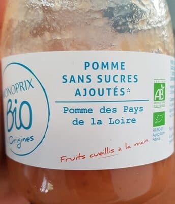Pommes sans sucres ajoutés