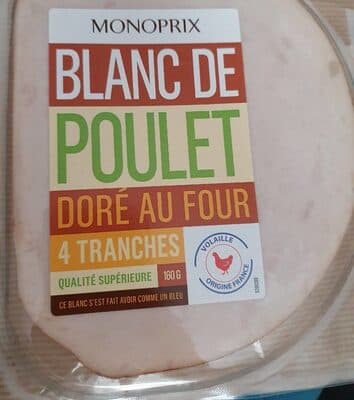Blanc de poulet doré au four