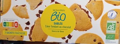 Sablés cœur fondant chocolat