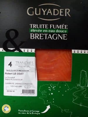Truite fumée Bretagne élevée en eau douce