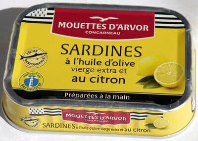 Sardines à l'huile d'olive vierge extra et au citron