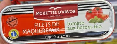 Filets de maquereaux tomates aux herbes bio