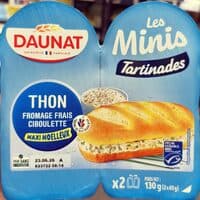 Minis Tartinades Thon fromage frais ciboulette