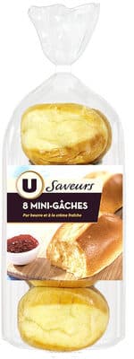Mini gâche pur beurre à la crème fraîche x8, 360g