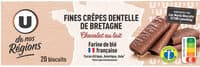 Crêpes dentelles de Bretagne enrobées chocolat au lait UDNR 100g
