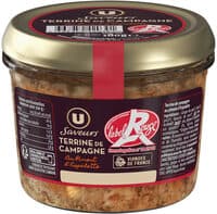 Terrine de campagne au piment d'Espelette Label Rouge , Bocal 180g