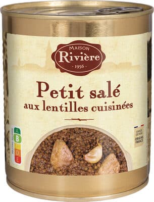 Le petit salé aux lentilles cuisinées