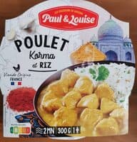 Poulet Korma et riz
