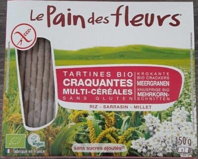 Tartines bio craquantes multi-céréales sans gluten