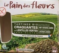 Tartine bio craquantes aux lentilles vertes sans gluten