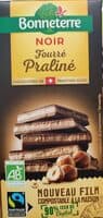 Chocolat noir fourré praliné