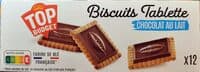 Biscuits avec tablettes de chocolat au lait