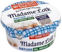 Fromage à tartiner Nature sel réduit -25% MADAME LOIK - 150g