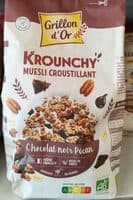 Krounchy Müesli croustillant chocolat noir pécan