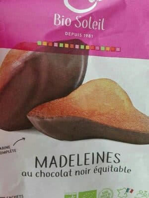 Madeleines au chocolat noir équitable