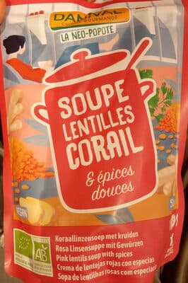 Soupe aux lentilles corail et epices douces