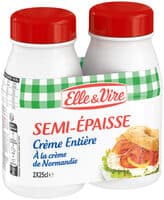 La Crème Entière Semi-Epaisse Bouteille 30% MG