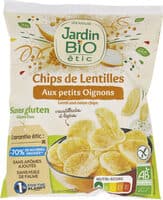 Chips de lentilles aux petits oignons