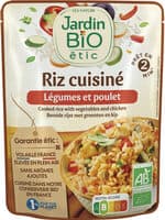 Riz cuisiné légumes et poulet